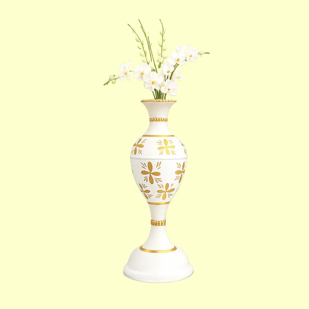 Modern Floor Vase for Corner Styling and Metallic Flower Vase for Hotel Decor