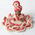Laddu Gopal Ji Woollen Poshak for Winter – White & Gajri