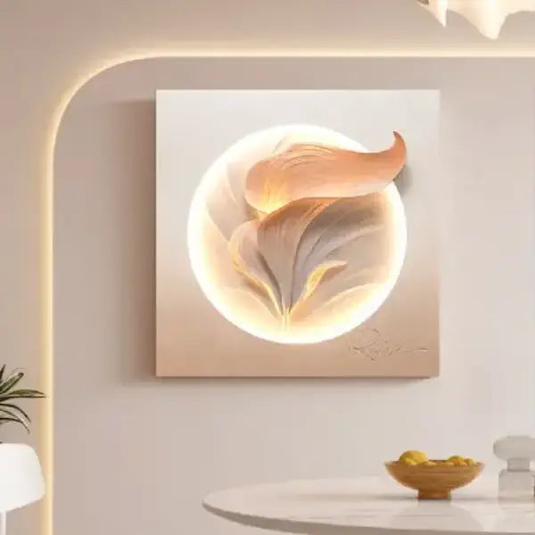 LED Light Wall Art | Luxury Office Wall Art | Hotel Wall Decor | Rechargeable Battery Operated LED with Remote Control