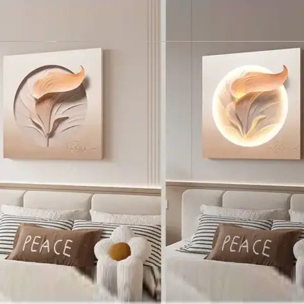 LED Light Wall Art | Luxury Office Wall Art | Hotel Wall Decor | Rechargeable Battery Operated LED with Remote Control