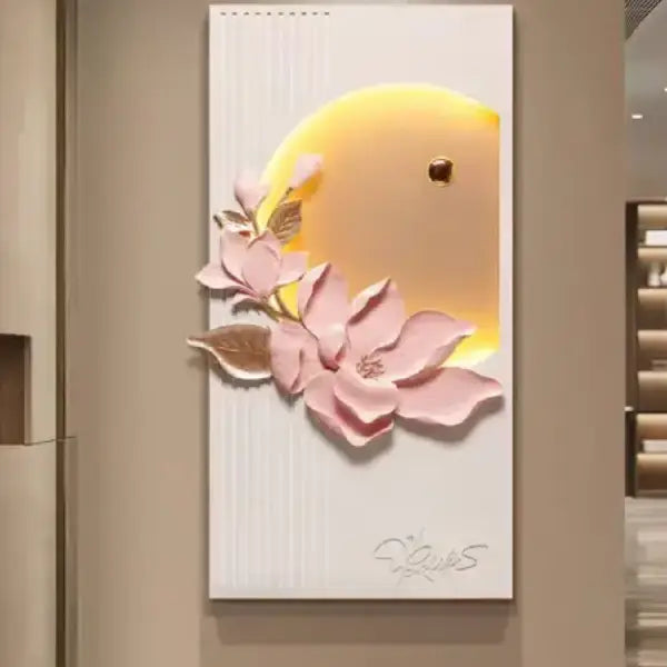 Flower 3D Resin Wall Decor | Living Room Wall Decor | Luxury Office Wall Art