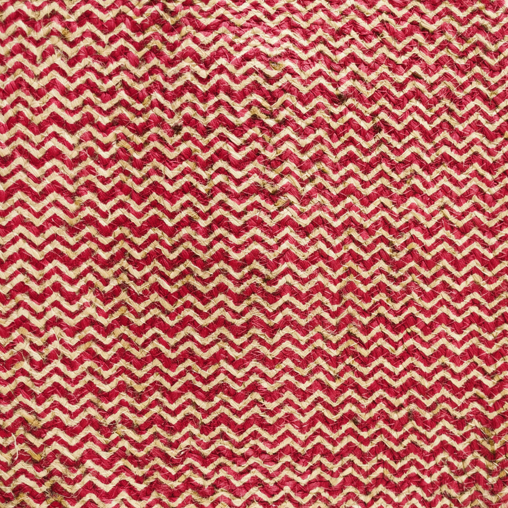 Handcrafted Jute Mat for Puja, Yoga & Meditation - Red