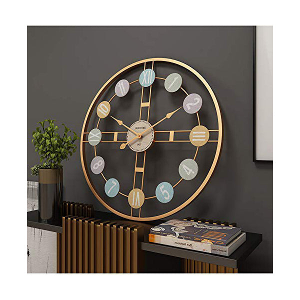 Large Metal Wall Clock – Gold Metal Wall Clock  for Living Room