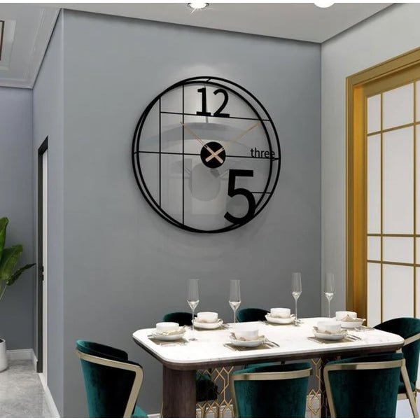 Contemporary Metal Wall Clock for Living Room – Premium Wall Clock