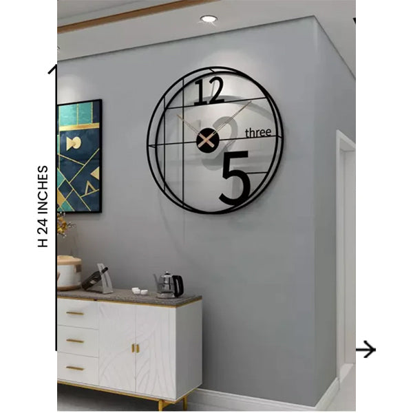 Contemporary Metal Wall Clock for Living Room – Premium Wall Clock