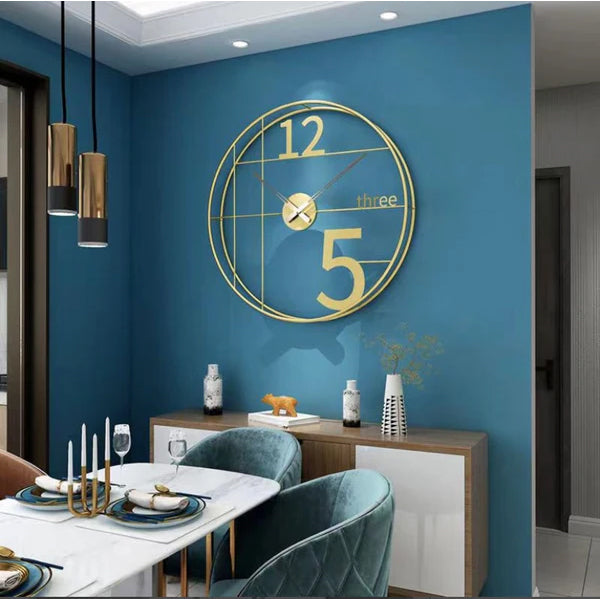 Elegant Metal Wall Clock – Luxury Living Room Wall Clock