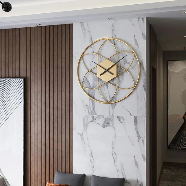 Decorative Metal Wall Clock for Living Room – Artistic Wall Clock