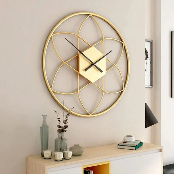 Decorative Metal Wall Clock for Living Room – Artistic Wall Clock