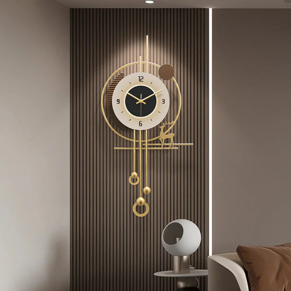 Luxury Metal Wall Clock for Living Room – Hand Made Design