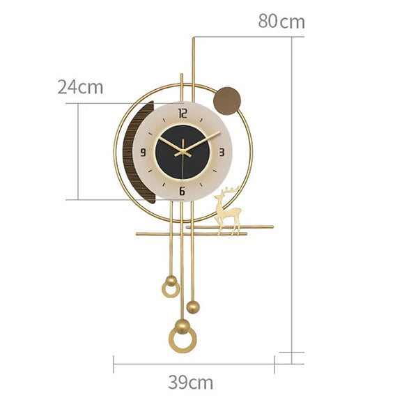 Luxury Metal Wall Clock for Living Room – Hand Made Design