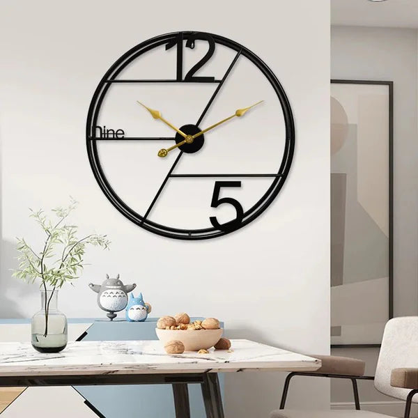 Minimal Metal Wall Clock – Modern Wall Decor | Vintage Clock Hand-Crafted