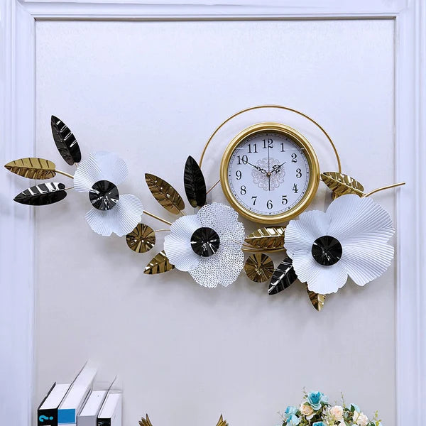 Metal Wall Clock for Study Room – Hand-Crafted Contemporary Decor  Wall Clock