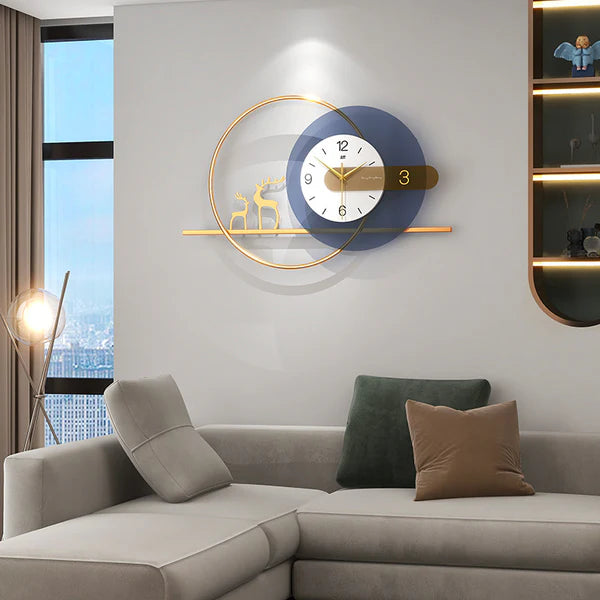 Decorative Metal Wall Clock for Home – Premium Gold Metal Wall Clock
