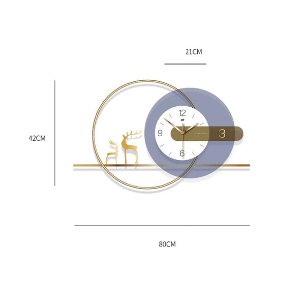 Decorative Metal Wall Clock for Home – Premium Gold Metal Wall Clock