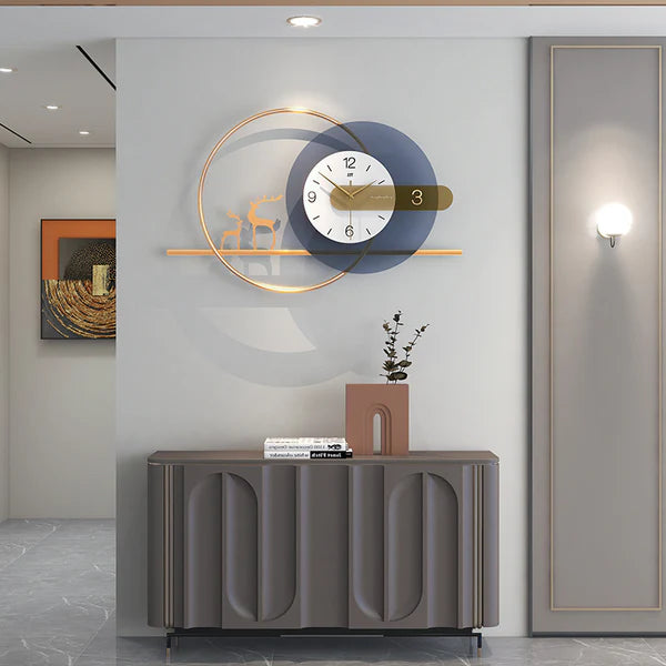 Decorative Metal Wall Clock for Home – Premium Gold Metal Wall Clock