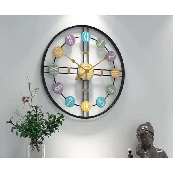 Luxury Metal Round Wall Clock for Office – Elegant Decor